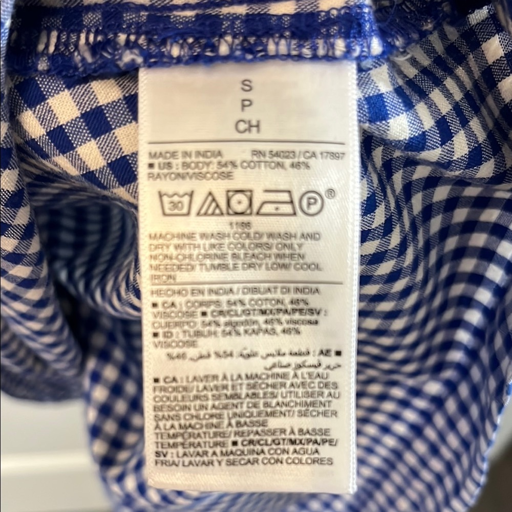 Old Navy Blue Gingham Sleeveless Maxi Dress - Picture 5 of 6